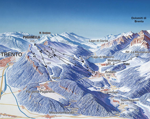 Mappa piste sci Madonna di Campiglio