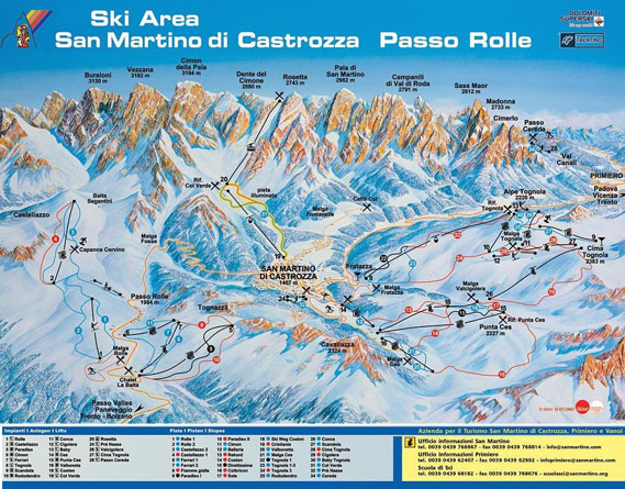 Mappa piste sci Madonna di Campiglio