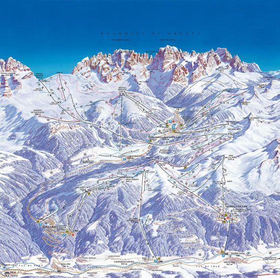 Mappa piste sci Val di Sole
